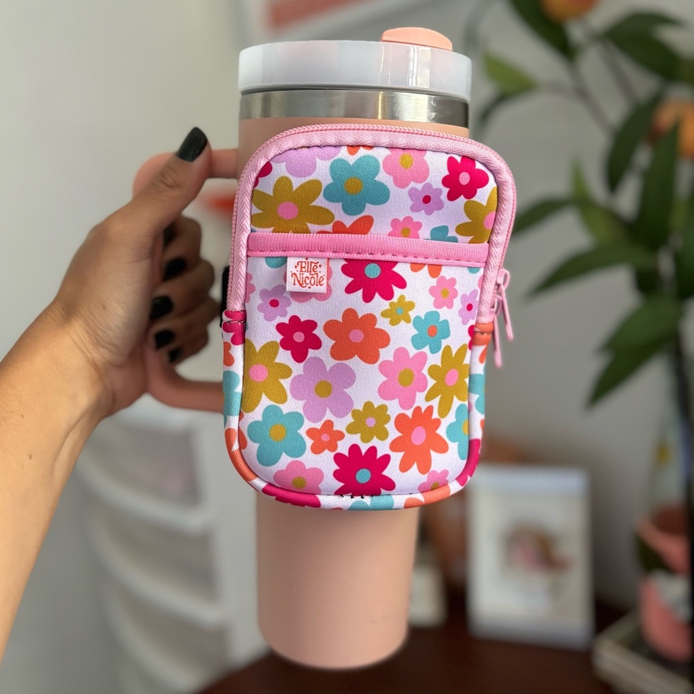 Water Bottle Backpack-Retro Florals